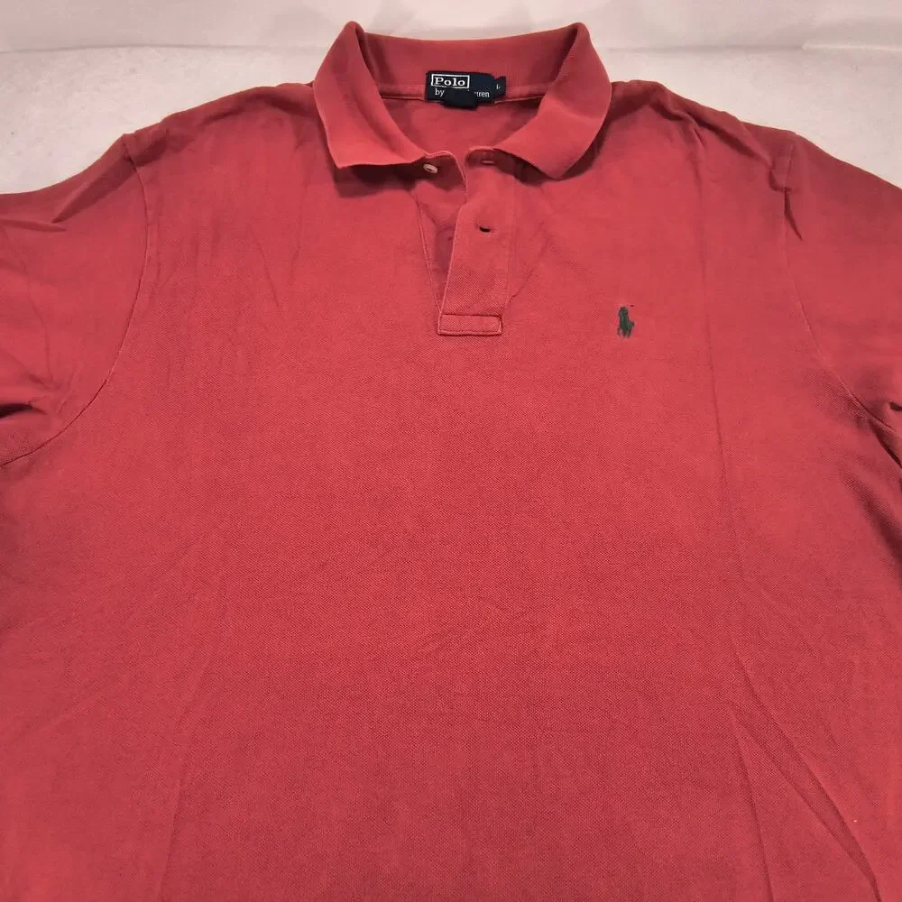 Polo by Ralph Lauren Short Sleeve Collared Polo Shirt Mens Size L Rust Orange